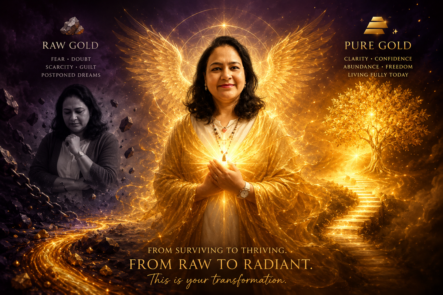 From raw gold to radiant pure gold — your money wounds to money wisdom transformation